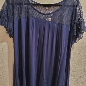 NWT Lane Bryant navy blue top.